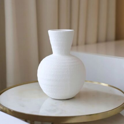 Dune Gourd Terracotta Vase – Organic Sculptural Clay Decor